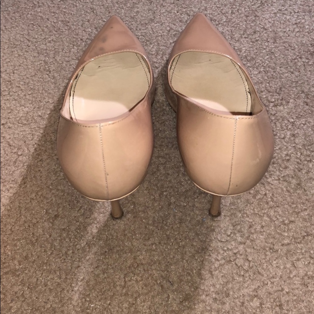 Prada Nude Patent Leather Pointed-Toe Pumps - Picture 7 of 11